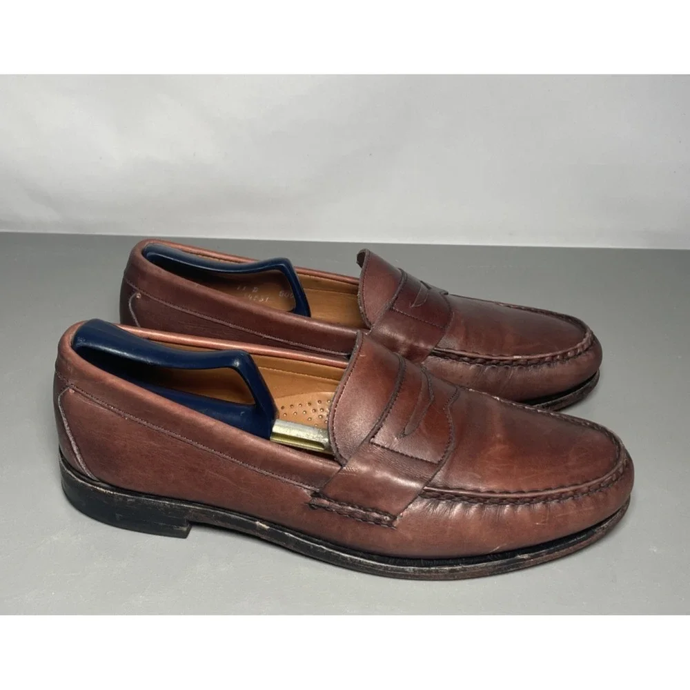 Allen Edmonds Cavanaugh Oxblood Pinch Penny Slip On Loafers Men's Size 11 D
